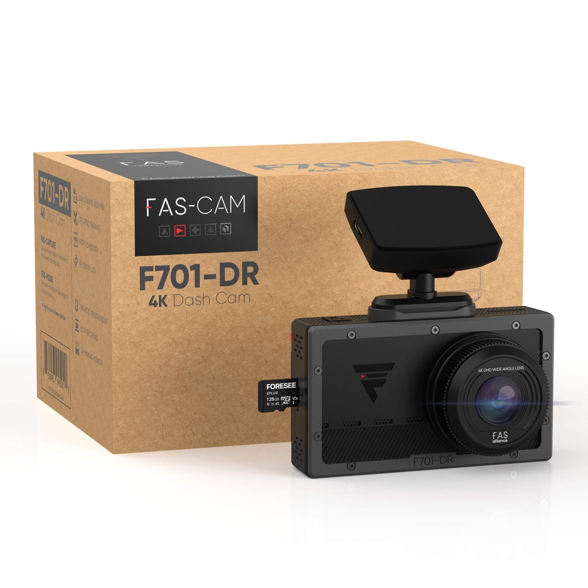 F701-DR Dash Cam + 128GB